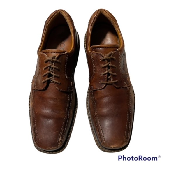 Ecco Other - Ecco Mens US 9 EU 42 Brown Leather Dress Walking Oxford Lace Up Shoes